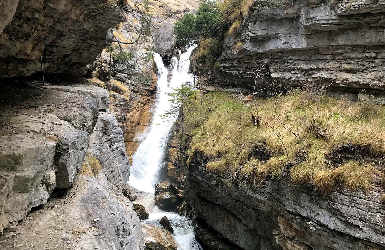 Kuhfluchtwasserfälle Aussicht Wasserfall