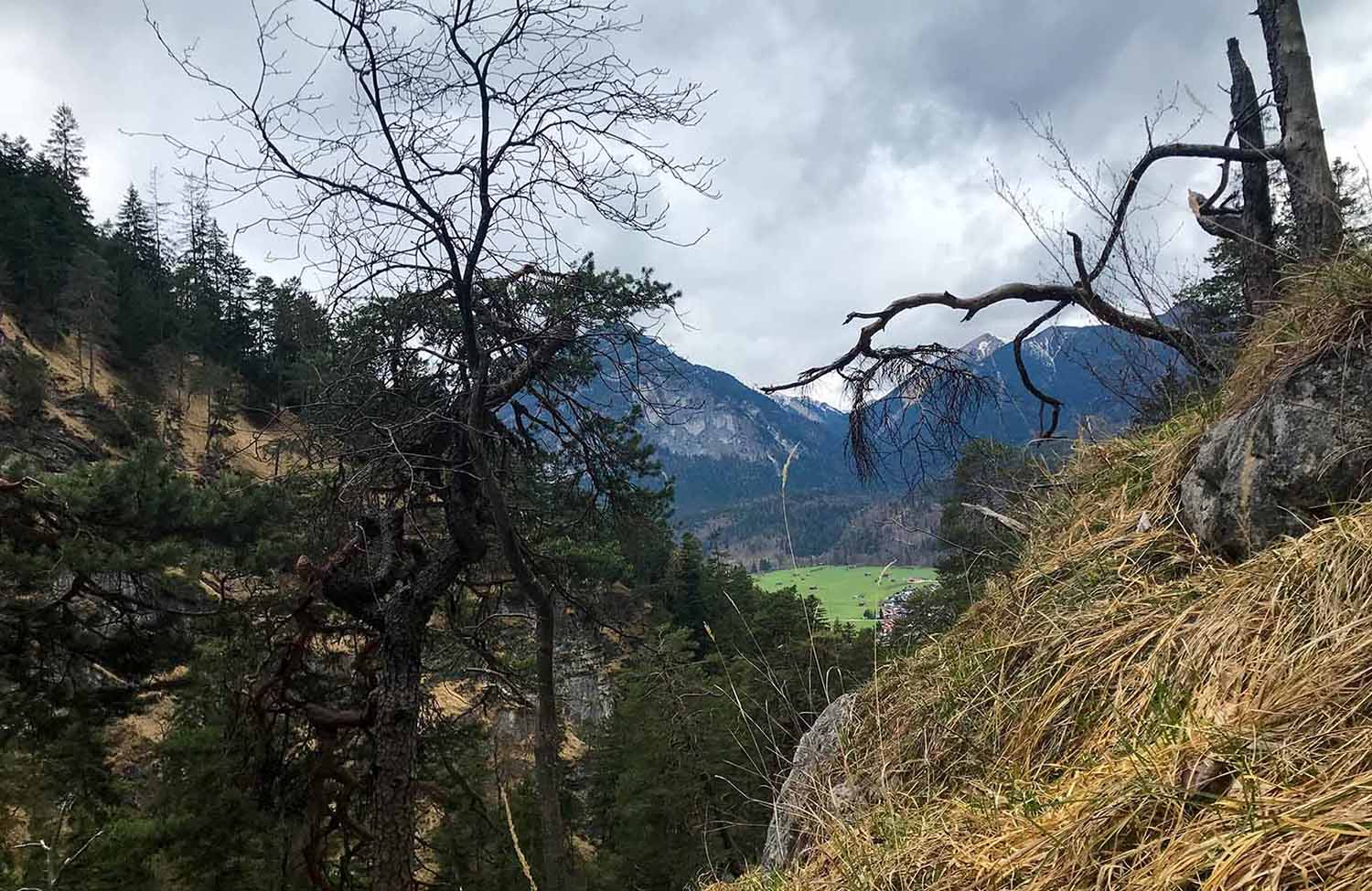 Kuhfluchtwasserfälle Aussicht Berge