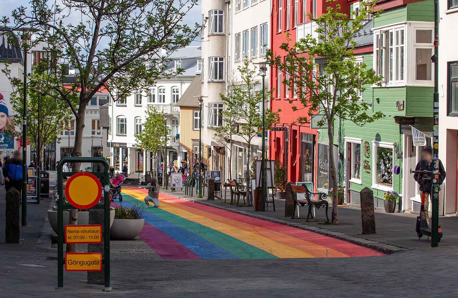 Rainbow Street in Reykjavík