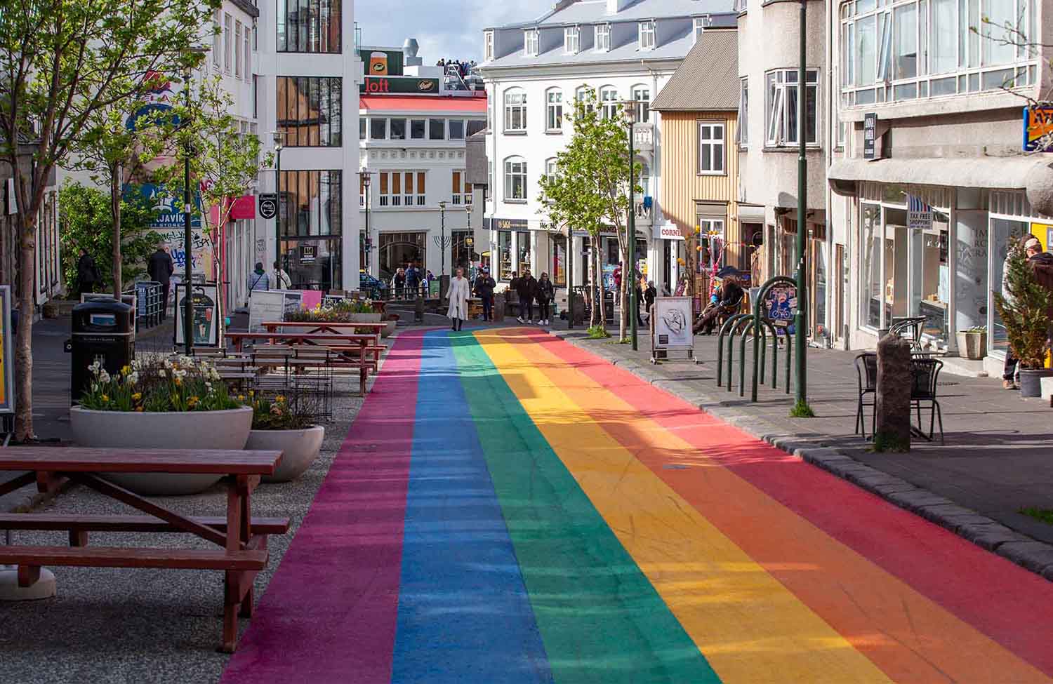 Rainbow Street in Reykjavík