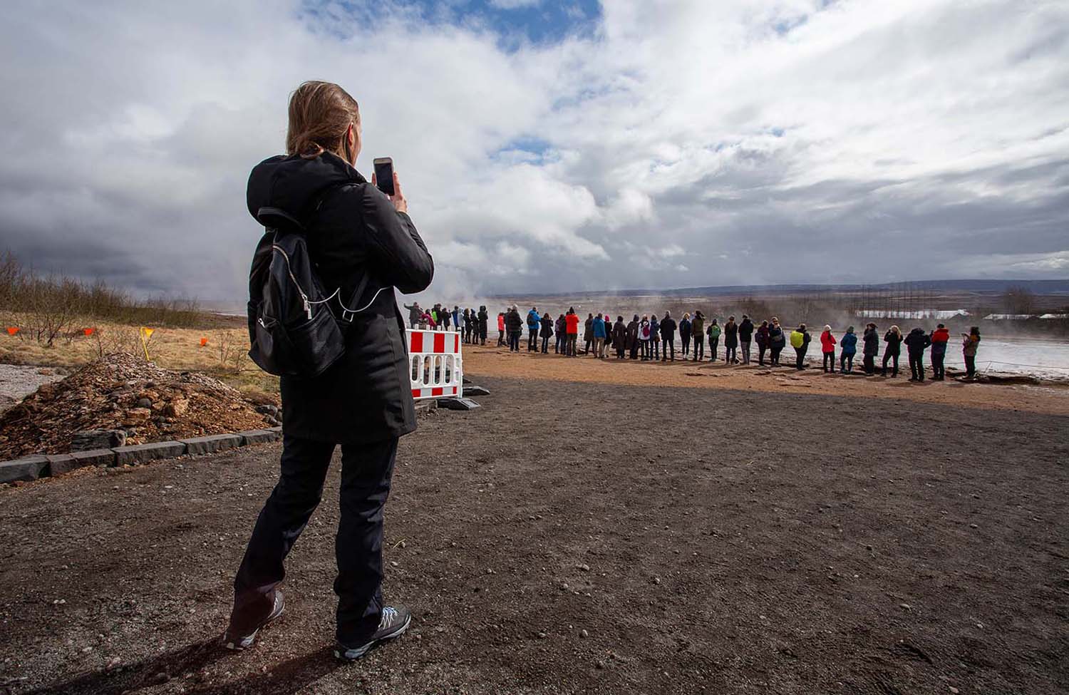 Geysir Strokkur Island Fotos machen