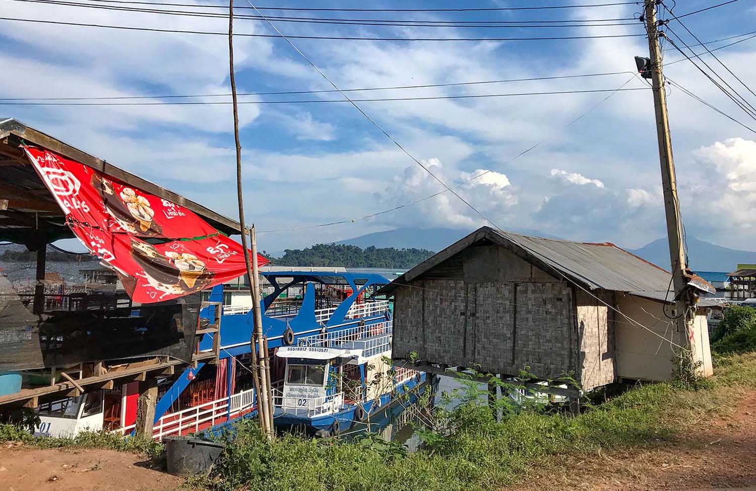 Thalat Nam Ngum Reservoir in Laos