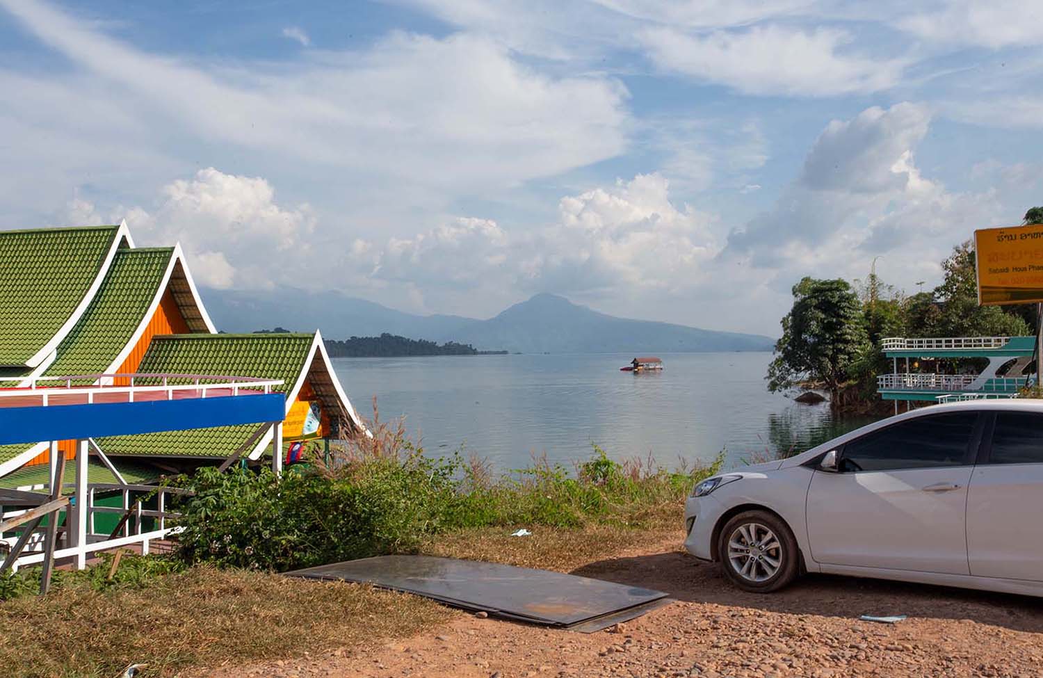 Thalat Nam Ngum Reservoir in Laos