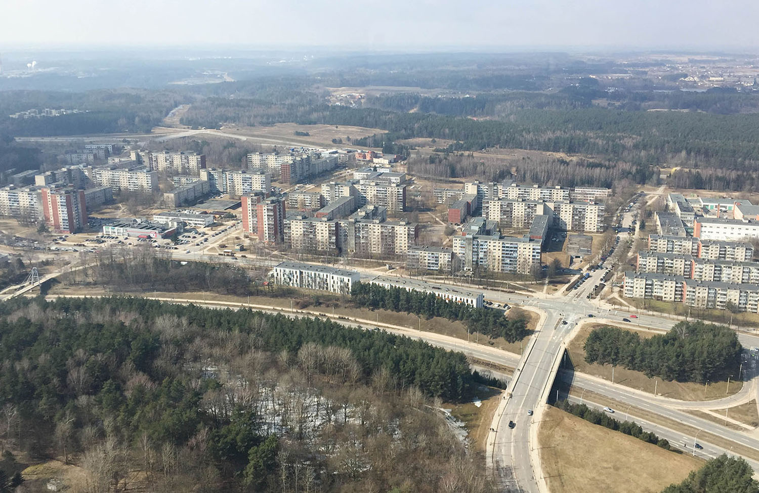 Aussicht vom Fernsehturm in Vilnius