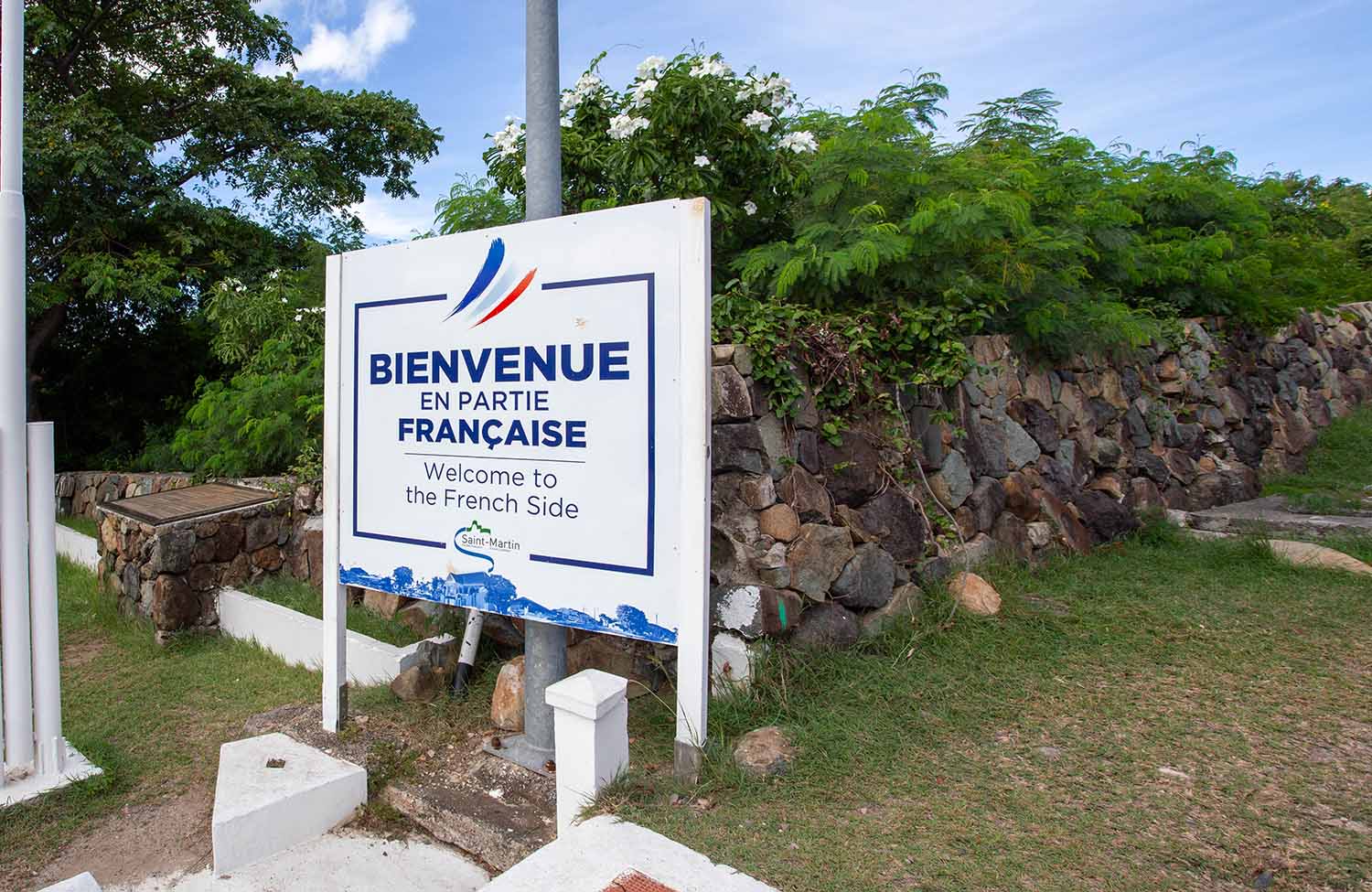 Grenze Niederlande Frankreich auf St. Maarten