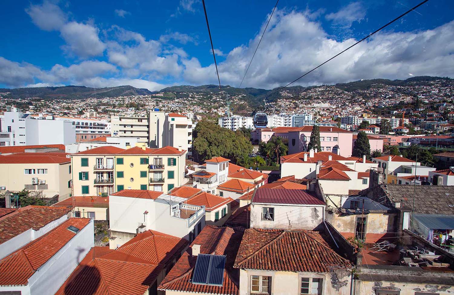 Seilbahn in Funchal Aussicht