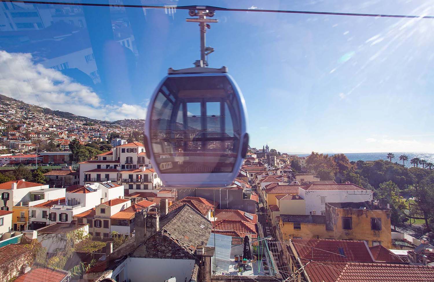 Seilbahn in Funchal Gondel