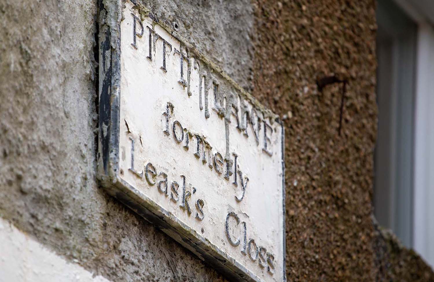 Lerwick Commercial Street altes Straßenschild